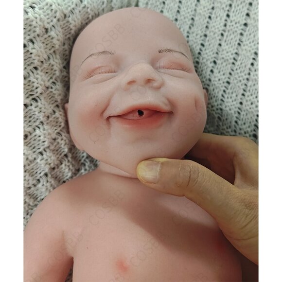 45cm Drink-wet Newborn 6.83lbs Silicone Reborn Baby Dolls Cute Baby Boy Doll - Picture 5 of 16